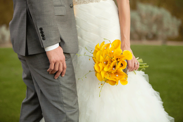 Real Wedding: A Yellow and Gray Themed Wedding! We Love It!