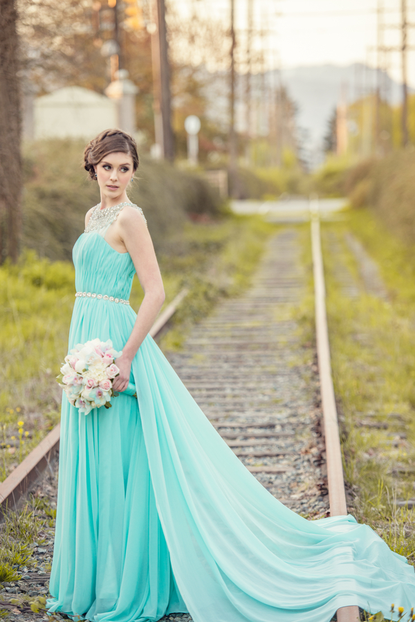 Tiffany blue sales wedding dress