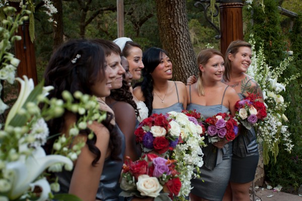 bridesmaids at wedding
