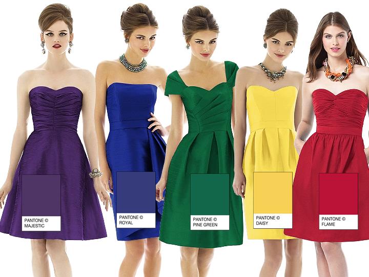 A Pop of Pantone Colors for Your Bridesmaids!