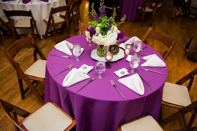 purple wedding table