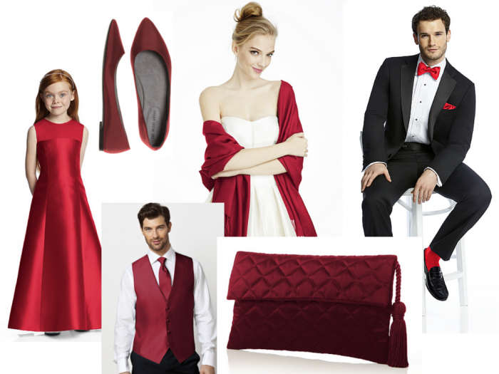 red wedding accessories