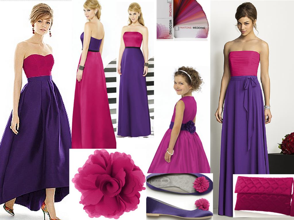 purple and fuchsia wedding colours