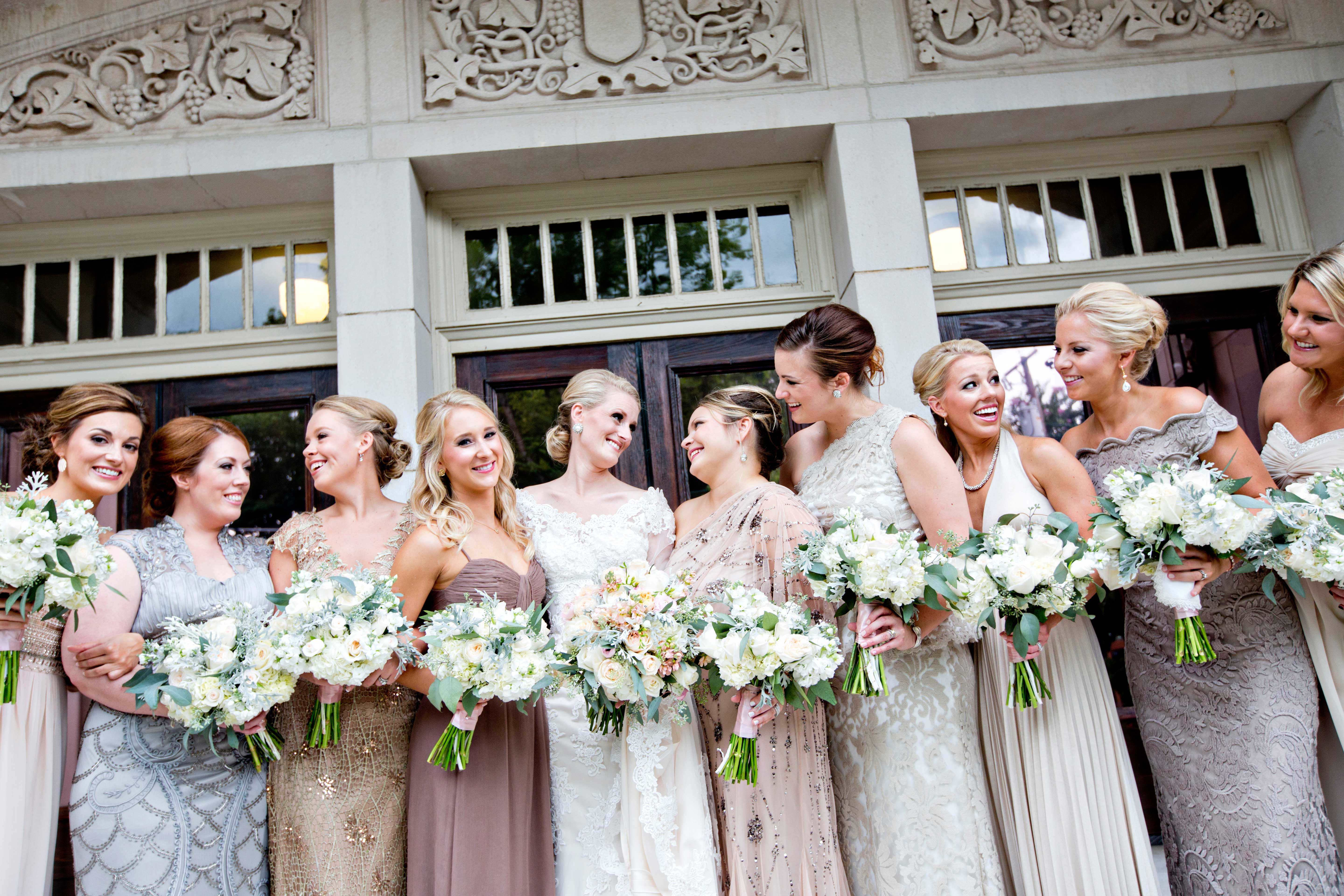 glitter bridesmaids