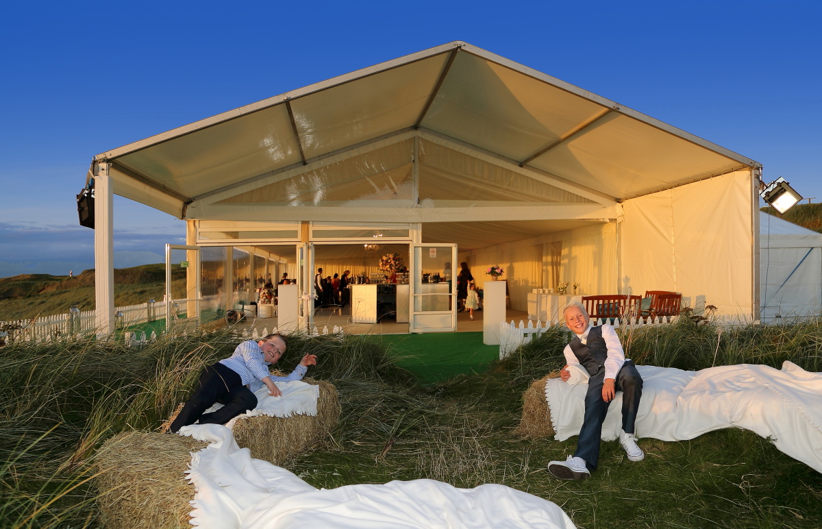 Clear sided marquee to optimise that view