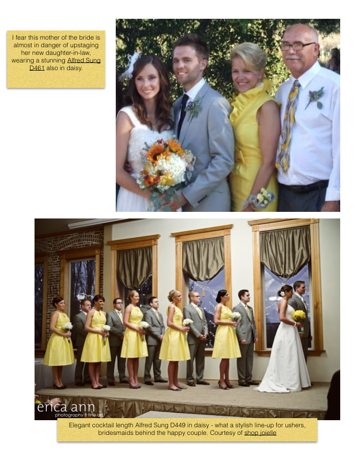 yellow and white weddings 2 from Dessy.com