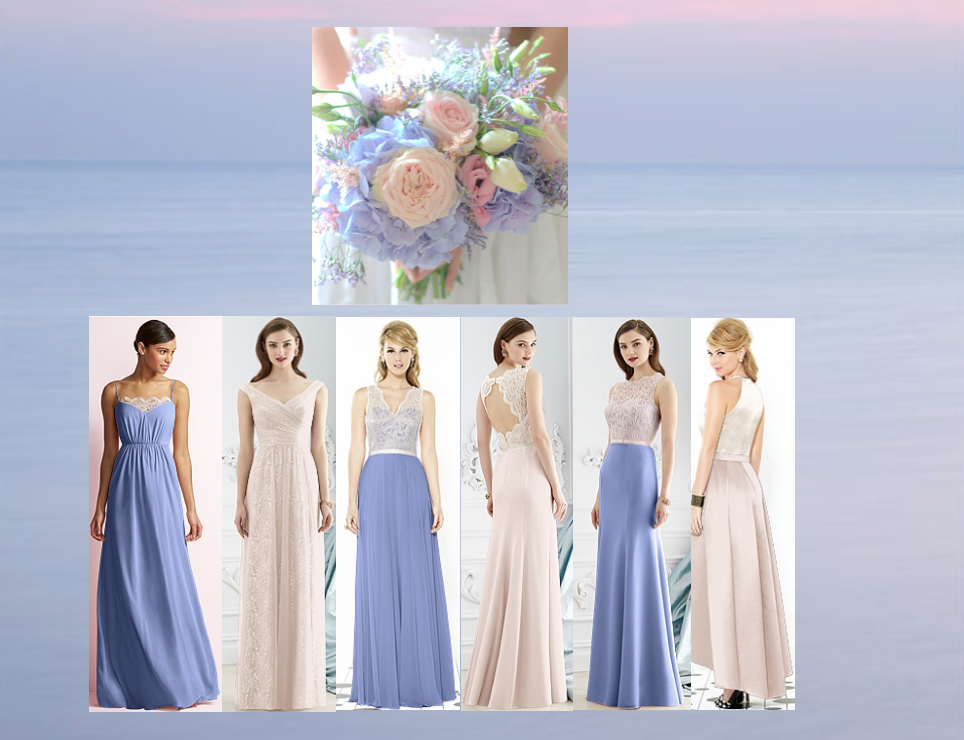 Periwinkle Blue And Pink Wedding