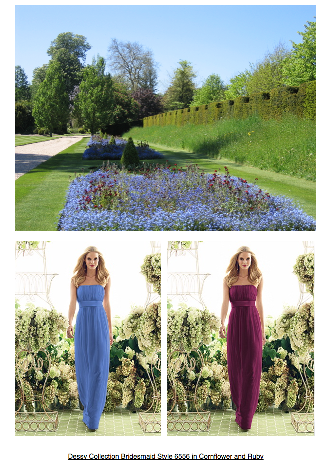 Forget me nots and wallflowers at West Dean wedding venue in West Sussex