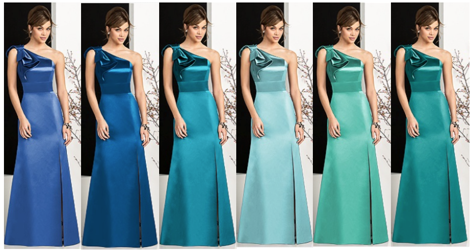 Frozen inspired bridesmaids dresses from Dessy.com