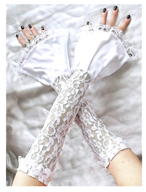 fingerless bridal gloves