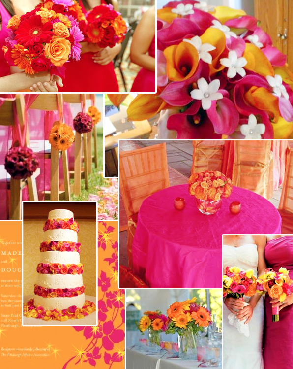 Pink and orange wedding ideas