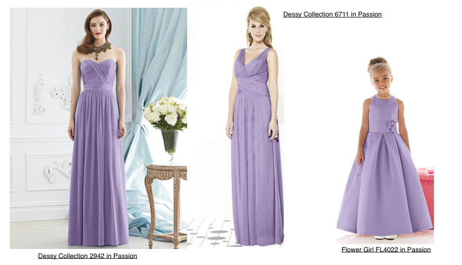 Violet wedding palette