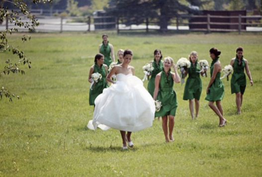 Dark Green bridesmaid dresses