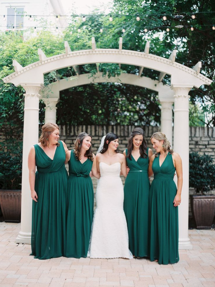 Dark green bridesmaid dresses