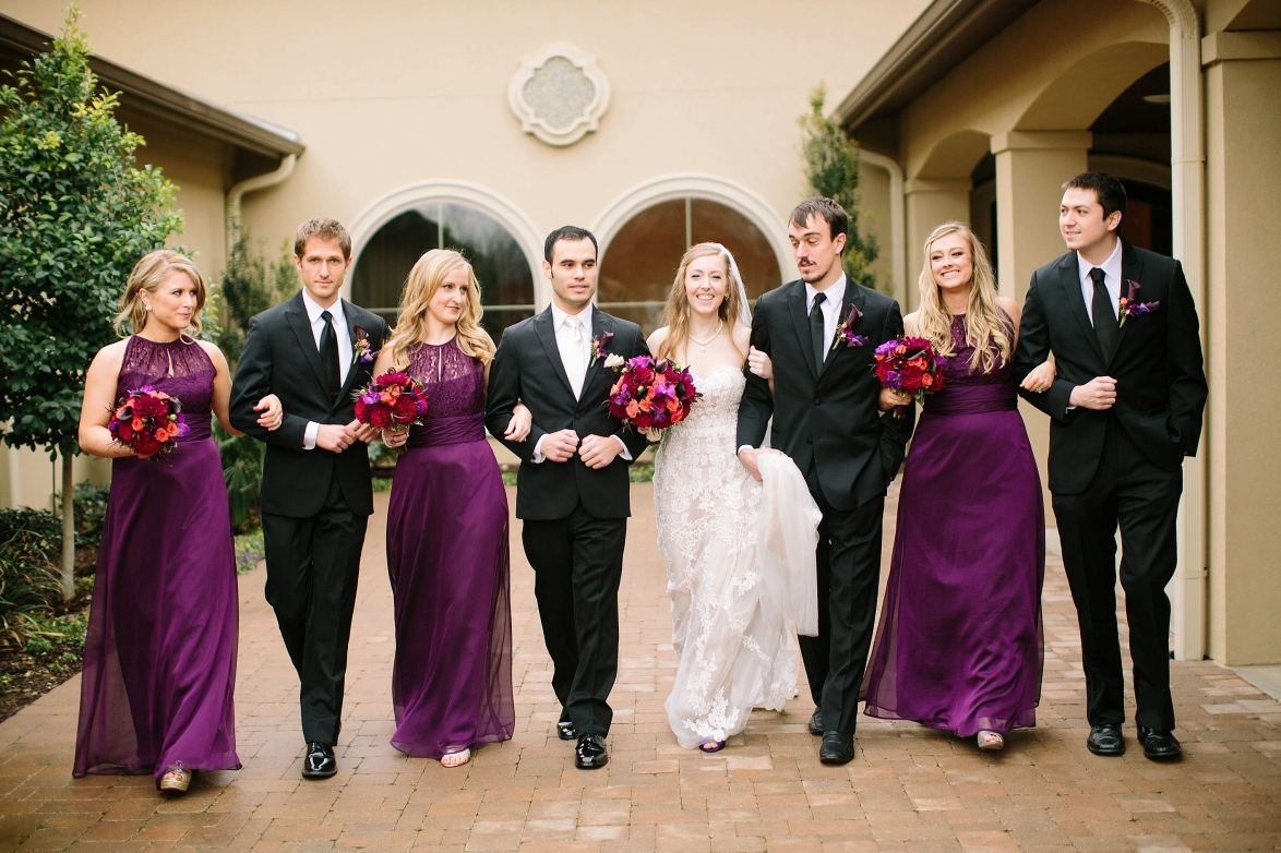 berry colored bridesmaid dresses