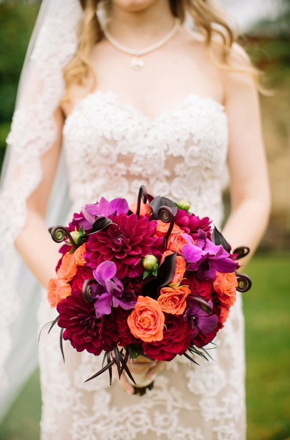 Plum coloured bridesmaid dresses