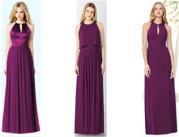 berry coloured bridesmaid dresses