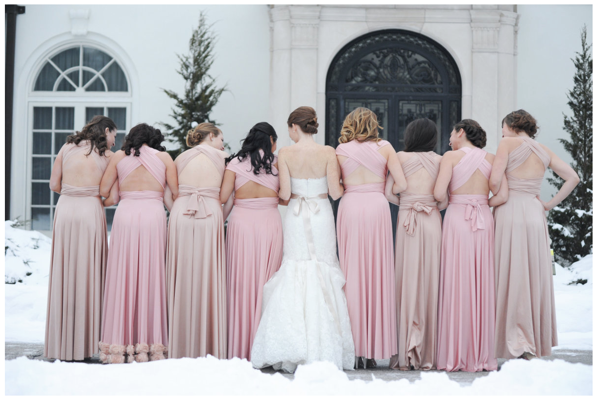 Beige pink bridesmaid outlet dresses