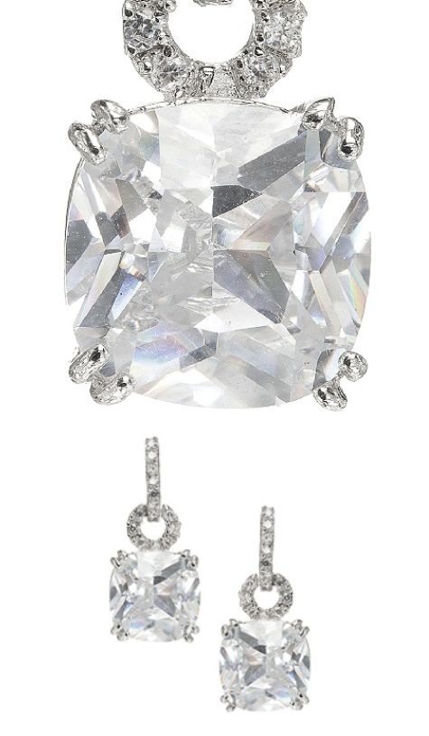 Fake diamond wedding earrings