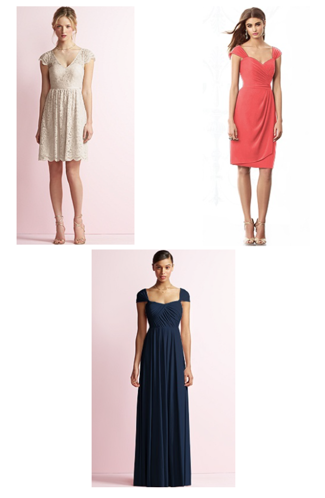 Cap sleeve bridesmaid dresses