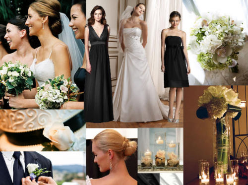 black and white halloween wedding