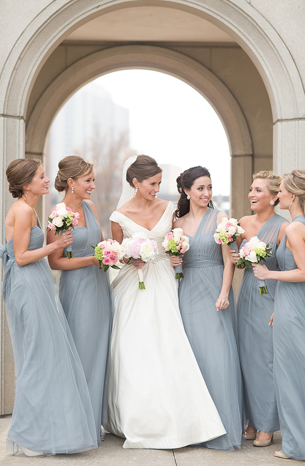 gray bridesmaid dresses - 
 Maria Harte Photography