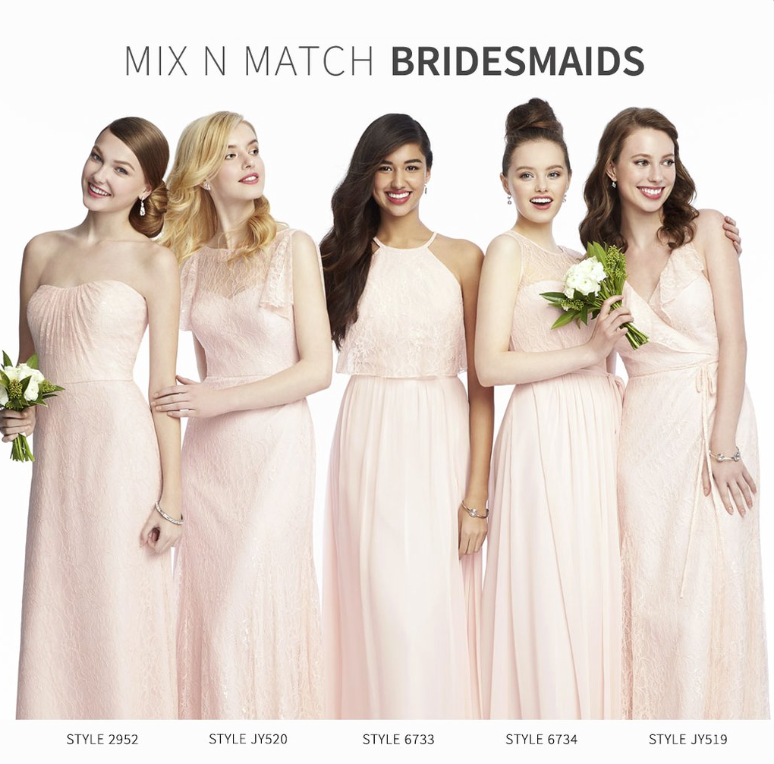 mix and match bridesmaid dresses