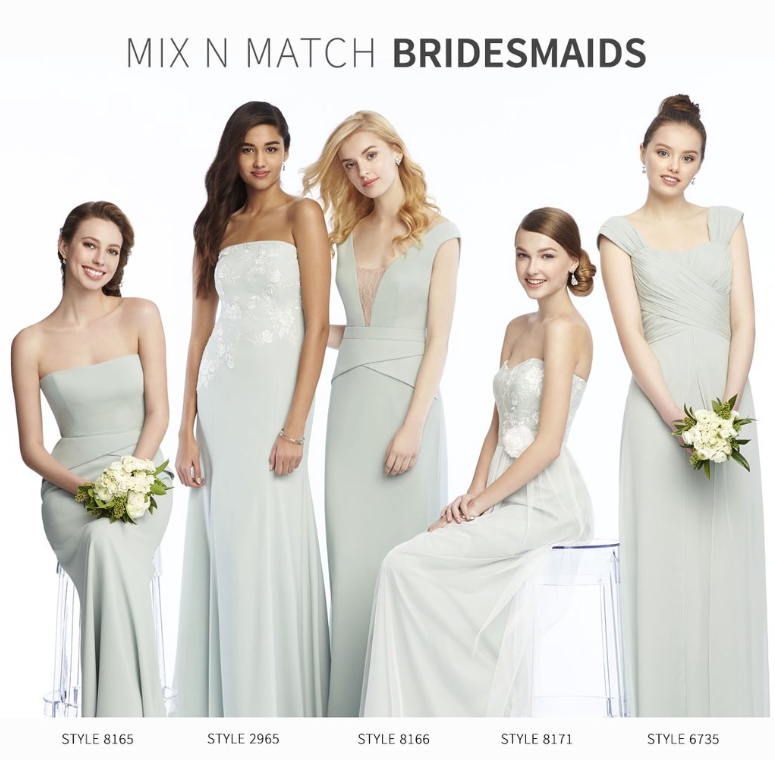 mix and match bridesmaid dresses