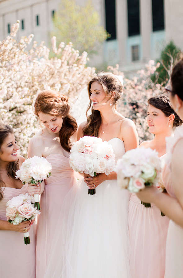 blush pink gowns