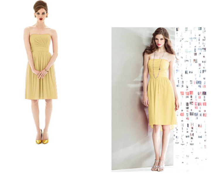 yellow spring bridesmaid dresses