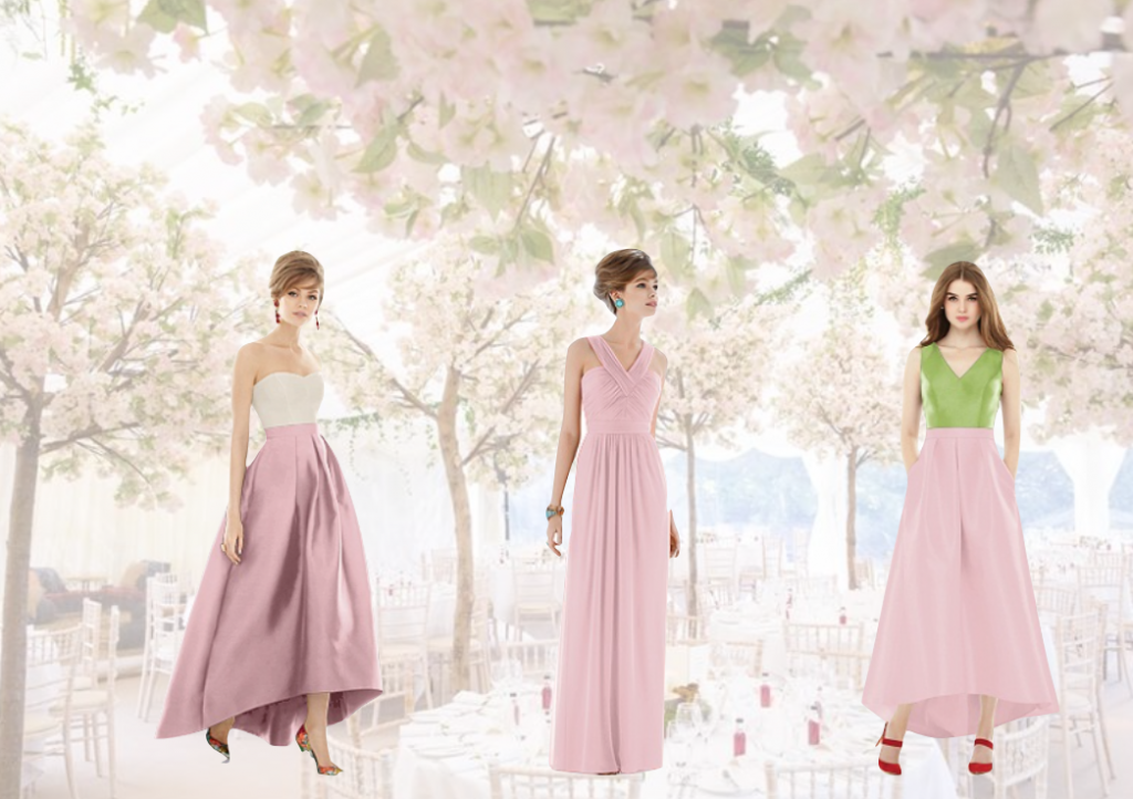 Blossom Pink bridesmaid dresses