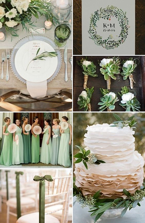 green wedding theme