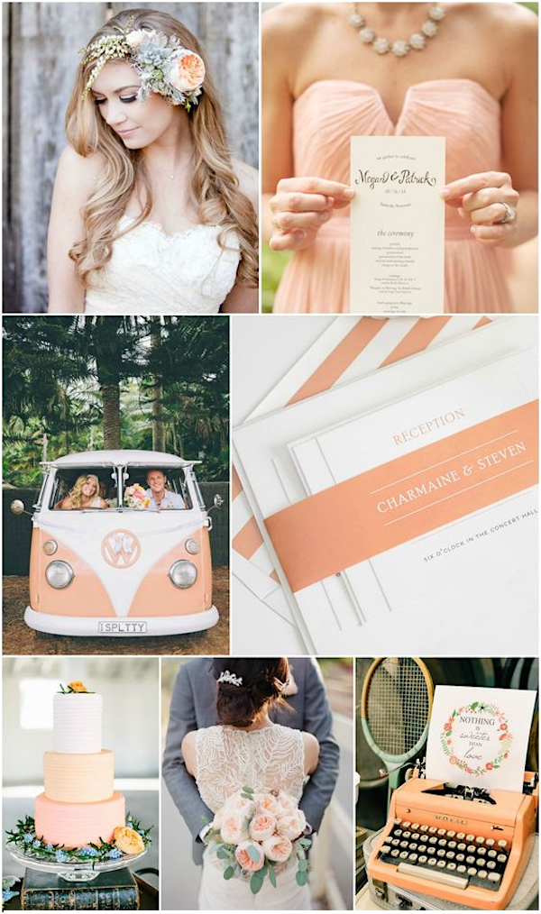 peach wedding theme