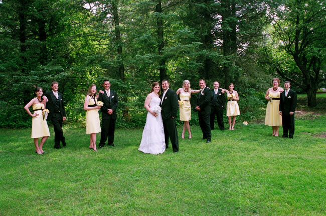 Daisy Yellow Wedding Party Couples