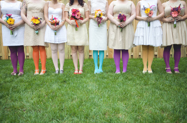 eclectic wedding bridesmaids