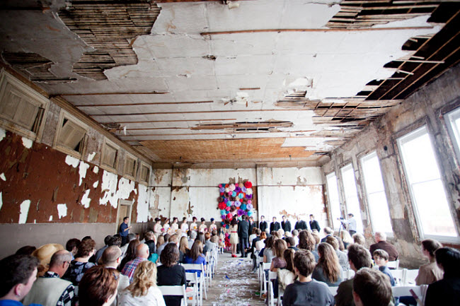 eclectic wedding ceremony