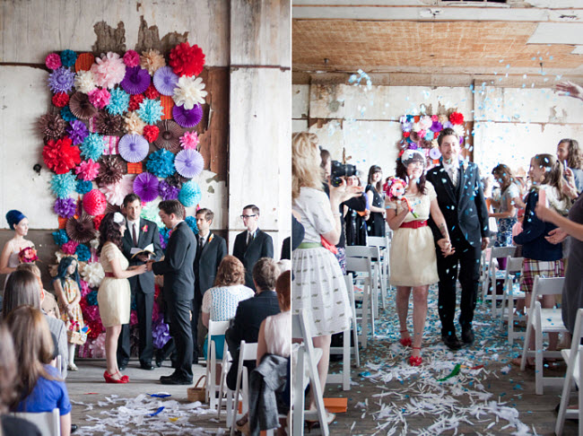 eclectic wedding ceremony