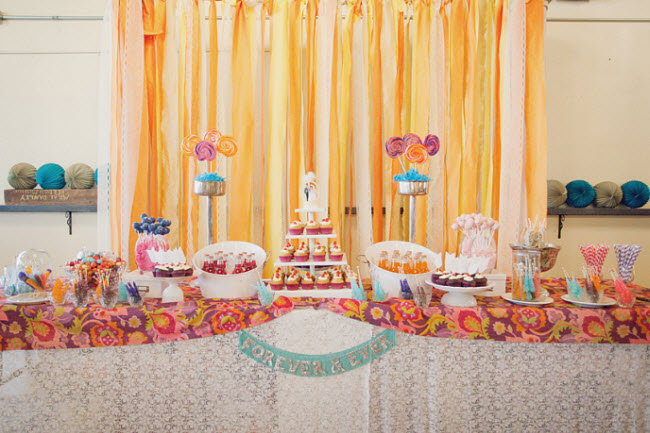 eclectic wedding reception