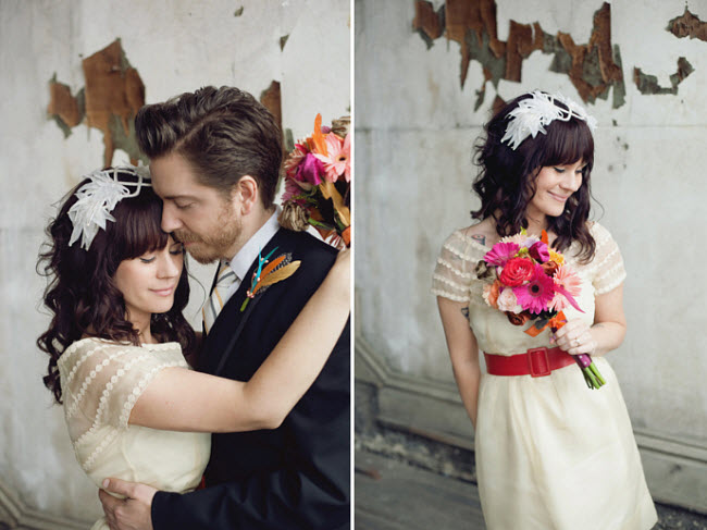 eclectic wedding bride