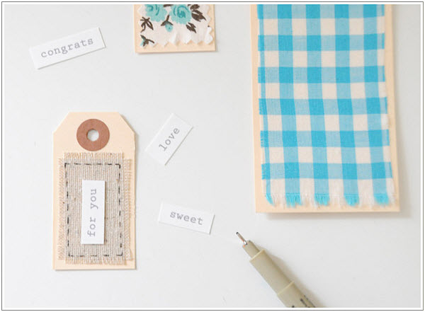 fabric gift tags