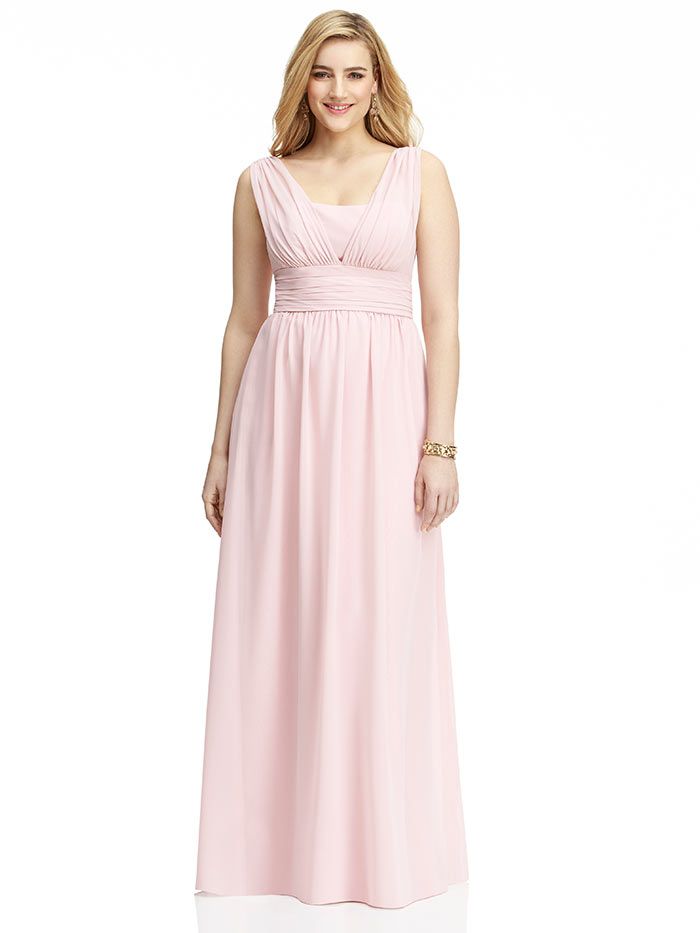 light pink bridesmaid dress plus size